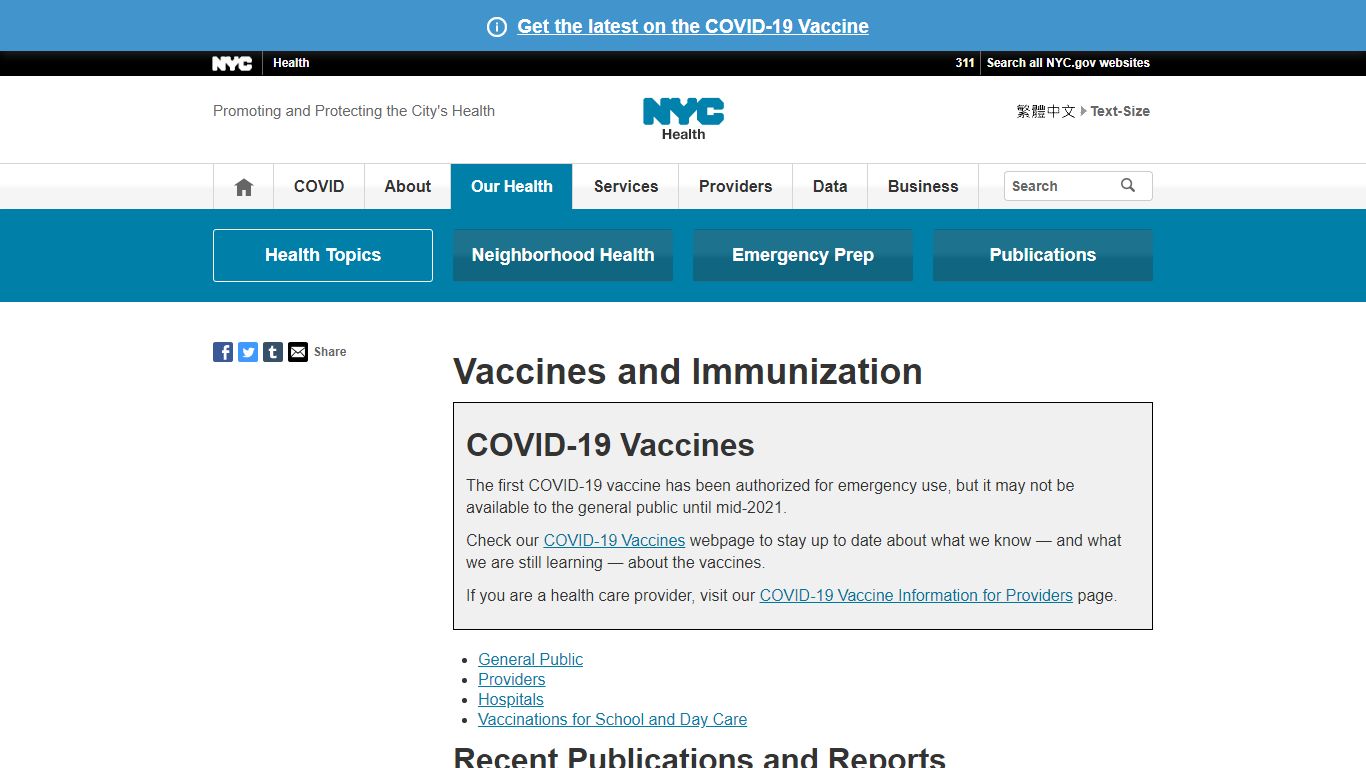 Vaccines and Immunizations - NYC Health - New York City